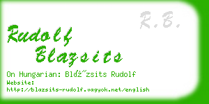 rudolf blazsits business card